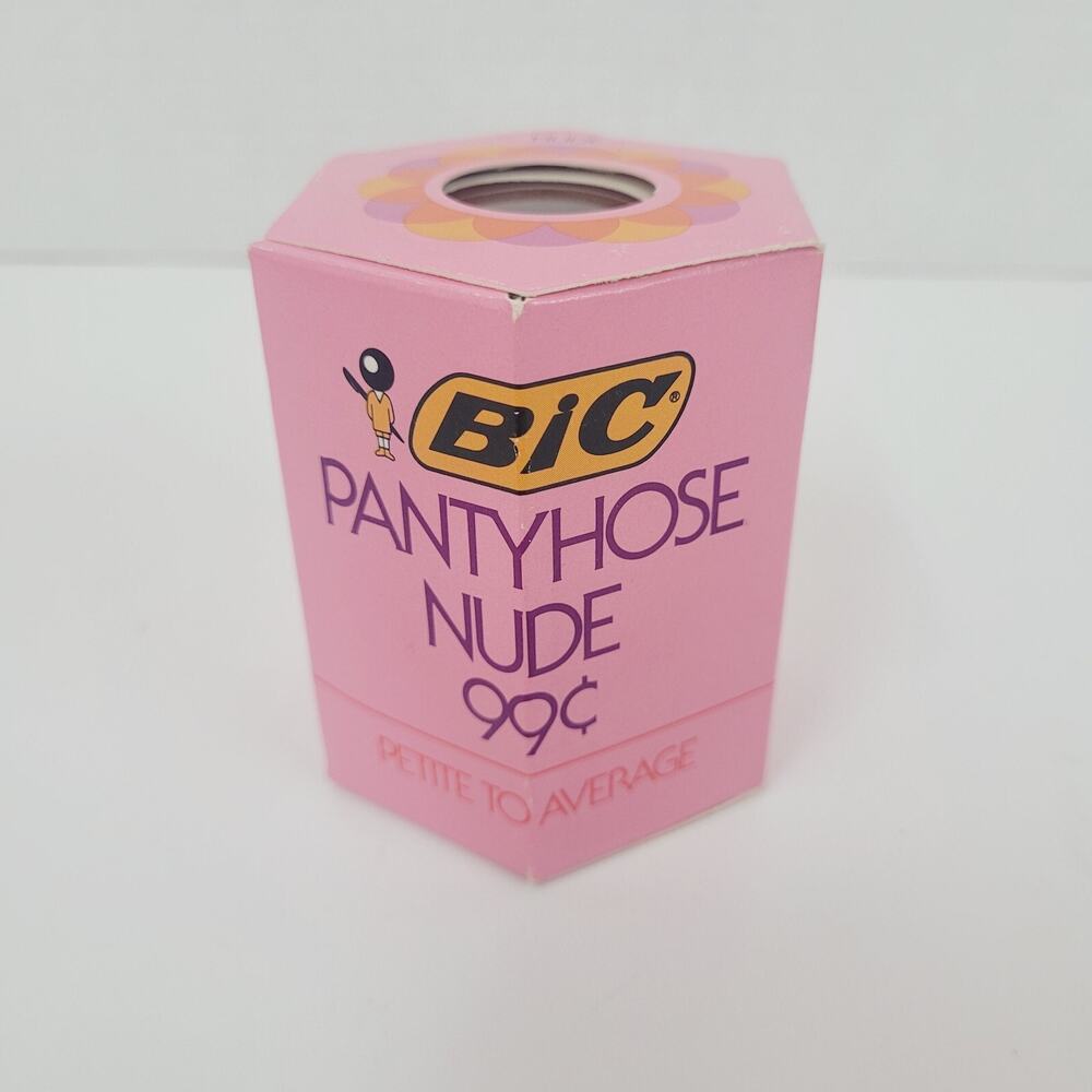 BIC Vintage Pantyhose NUDE Petite to Average New Old Stock Sealed Made in France